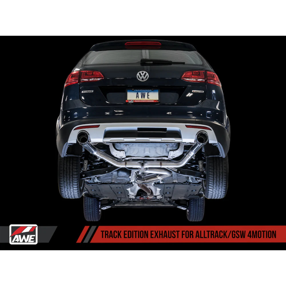 AWE Tuning VW MK7 Golf Alltrack/Sportwagen 4Motion Track Edition Exhaust - Polished - product view 2 - AWE part 3020-32044