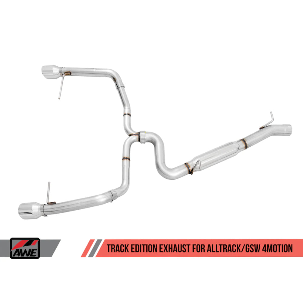 AWE Tuning VW MK7 Golf Alltrack/Sportwagen 4Motion Track Edition Exhaust - Polished - product view 6 - AWE part 3020-32044