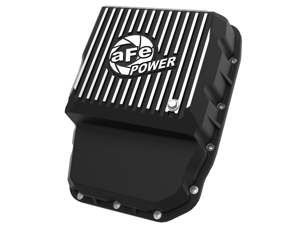 aFe aFe Transmission Pan (Black w/ Machined Fins) 13-19 Dodge Diesel Trucks L6-6.7L (td)