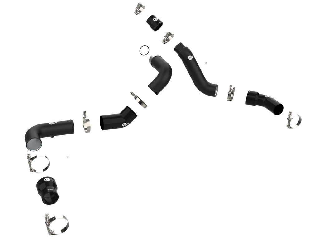 aFe aFe 16-19 RAM 1500 V6 3.0L (TD) BladeRunner 3in Aluminum Hot & Cold Charge Pipe Kit - Black