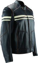 Load image into Gallery viewer, RIV094382-River Road Hoodlum Vintage Leather Jacket Black - Small-Jackets - Leather-River Road