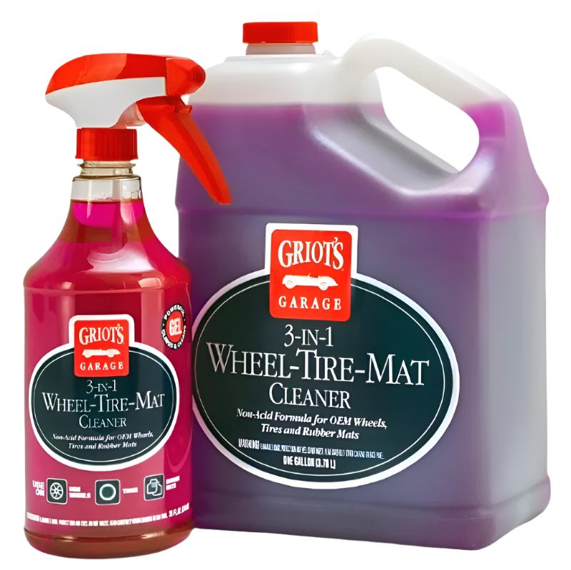 GRG10825-Griots 3 In 1 Wheel Tire Mat Cleaner- 25 Ounces-Car Waxes-Griots Garage