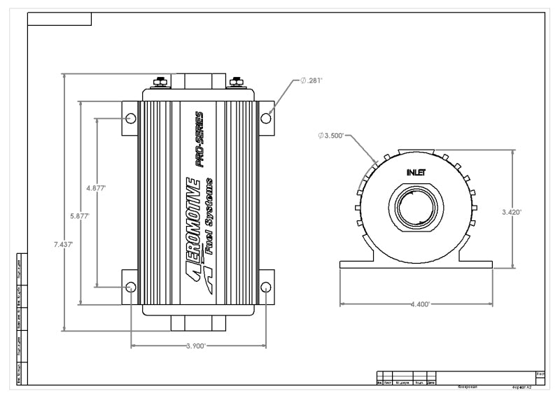 AER11102-Aeromotive Pro-Series Fuel Pump - EFI or Carbureted Applications-Fuel Pumps-Aeromotive