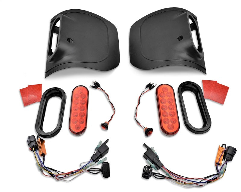 RUG11652.02-Rugged Ridge 20-24 Jeep Gladiator Flush Mount Tail Light (Pair) - Blk-Tail Lights-Rugged Ridge