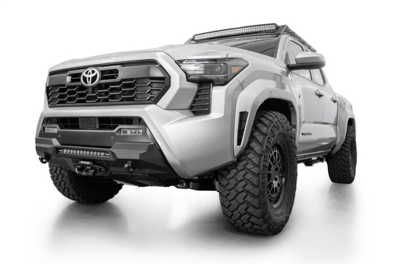 ADDF6703412601NA-Addictive Desert Designs 2024 Toyota Tacoma Stealth Center Mount Winch Front Bumper-Bumpers - Steel-Addictive Desert Designs