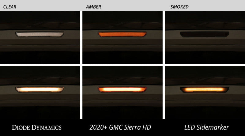 Diode Dynamics 20-21 Sierra 2500/3500 HD LED Sequential Sidemarkers Smoked Set-Light Accessories and Wiring-Diode Dynamics