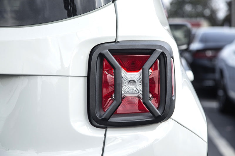 RUG11226.30-Rugged Ridge 15-18 Jeep Renegade BU Black Tail Light Euro Guards-Light Covers and Guards-Rugged Ridge