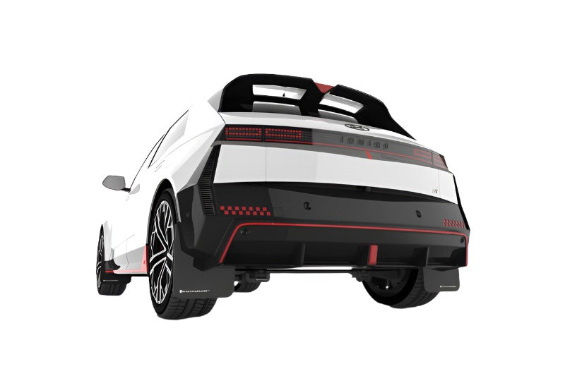RALMF117-UR-BLK-RD-Rally Armor 2025 Hyundai Ioniq 5 N Black Mud Flap w/ Red Logo-Mud Flaps-Rally Armor