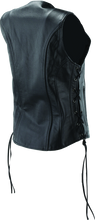 Load image into Gallery viewer, RIV094444-River Road Sapphire Leather Vest Black Womens - Small-Vests-River Road