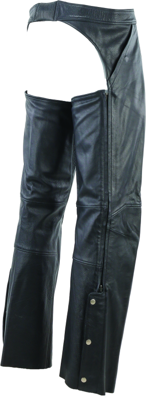 RIV094420-River Road Plains Leather Chaps Black - Large-Pants-River Road