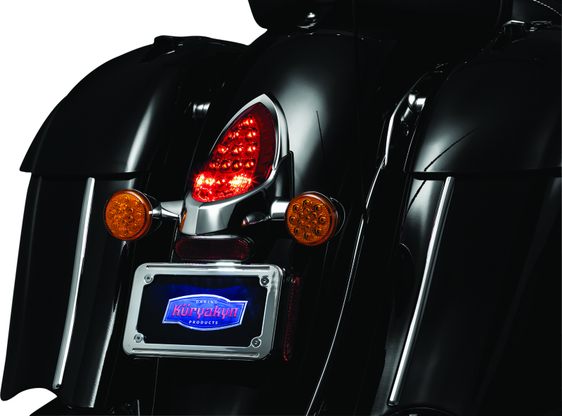KUR7697-Kuryakyn Tail Light Top Trim Indian Models Chrome-Light Bars & Cubes-Kuryakyn