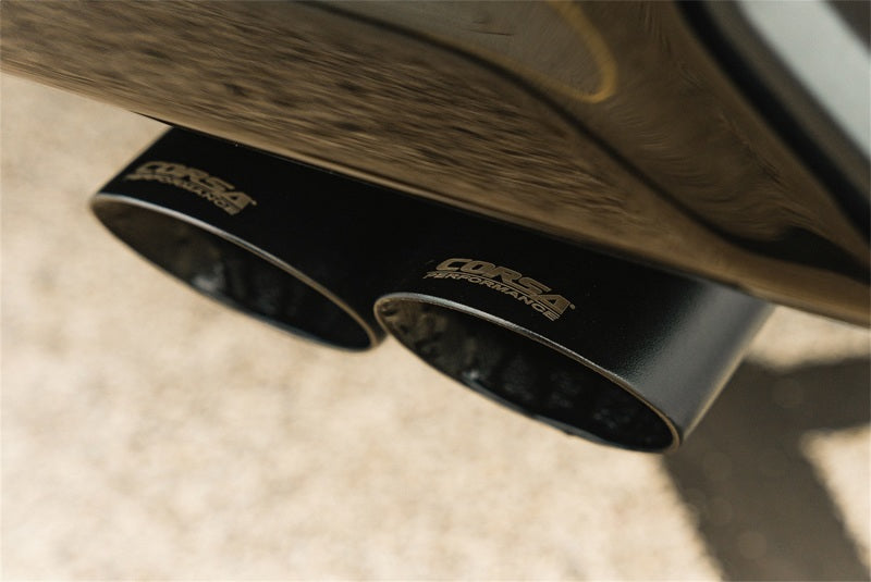 Corsa 22-23 Chevrolet Silverado 1500 Cat-Back Dual Rear Exit with Twin 4in Black Tips-Catback-CORSA Performance