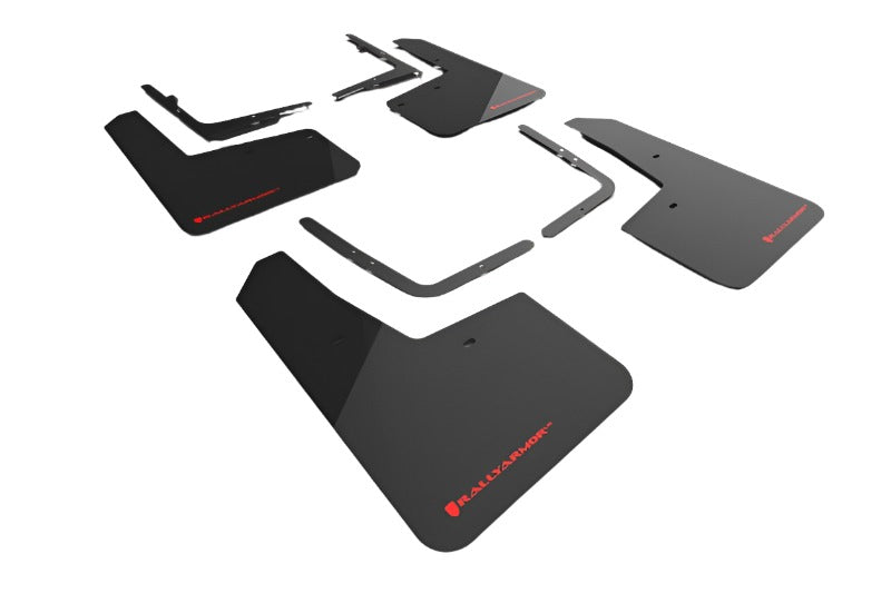RALMF73-UR-BLK-RD-Rally Armor 21-23 Ford F-150 Raptor Black UR Mud Flap w/ Red Logo-Mud Flaps-Rally Armor
