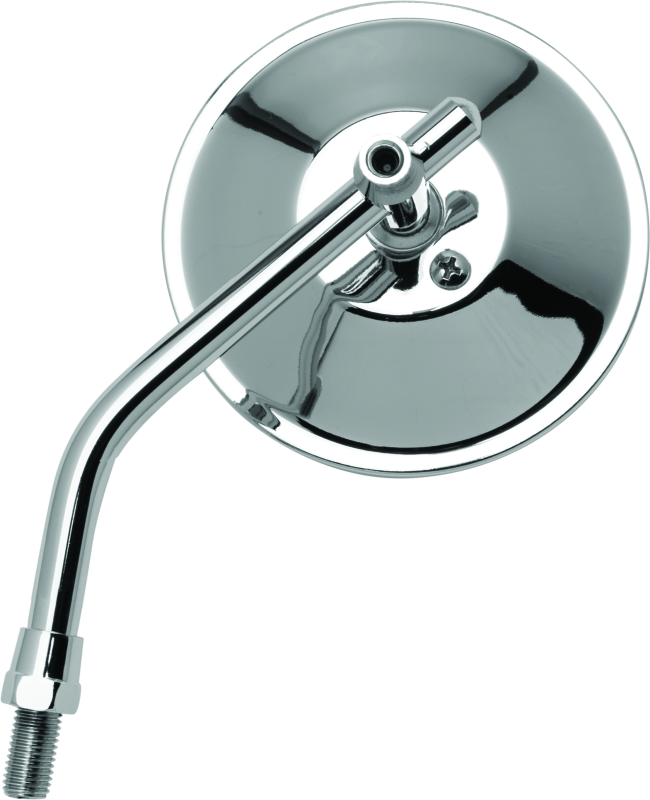 BKM600800-BikeMaster 4in Adjustable Round Mirror 10mm - Each - Chrome-Side Mirrors-Bike Master