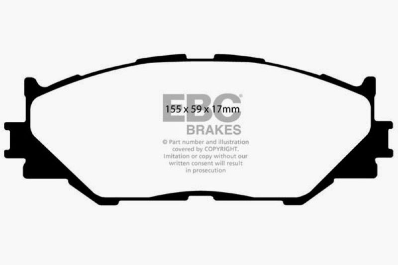 EBCDP31772C-EBC 06-08 Lexus IS250 2.5 Redstuff Front Brake Pads-Brake Pads - Performance-EBC
