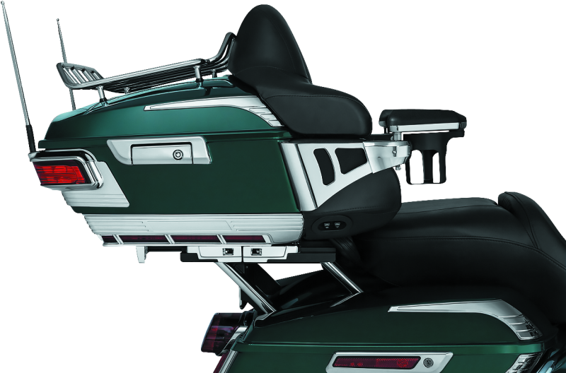 KUR8731-Kuryakyn Quick Adjust Tour-Pak Relocator 14-Up Touring Chrome-Cargo Organization-Kuryakyn