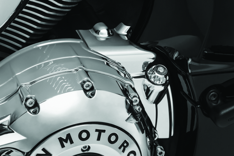 KUR5644-Kuryakyn Rear Oil Panel Accent Chrome Indian-Exterior Trim-Kuryakyn