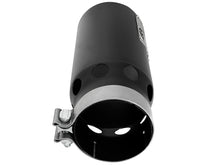 Load image into Gallery viewer, aFe aFe SATURN 4S 4in SS Intercooled Exhaust Tip - Black 4in In x 5in Out x 12in L Bolt-On