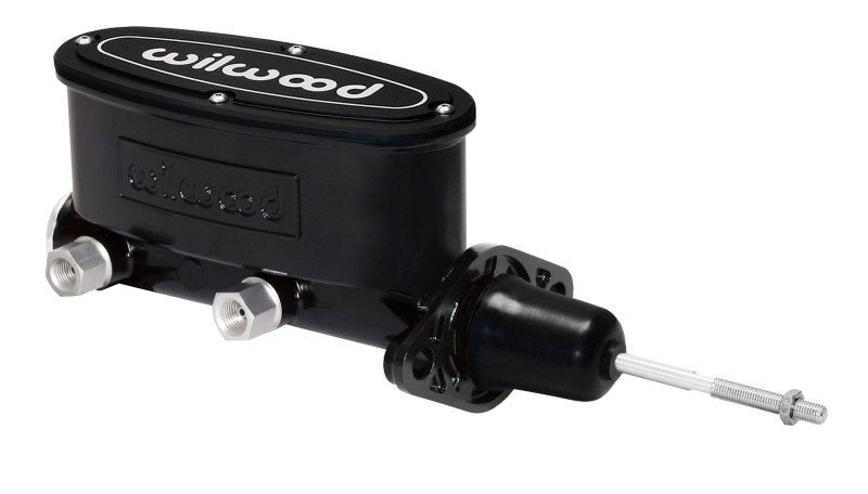 WIL260-13375-BK-Wilwood High Volume Tandem Master Cylinder - 15/16in Bore Black-W/Pushrod-Brake Master Cylinder-Wilwood
