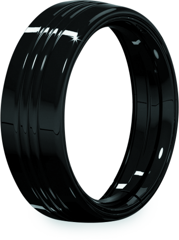 KUR7276-Kuryakyn 7inch Headlamp Trim Ring Gloss Black-Headlights-Kuryakyn