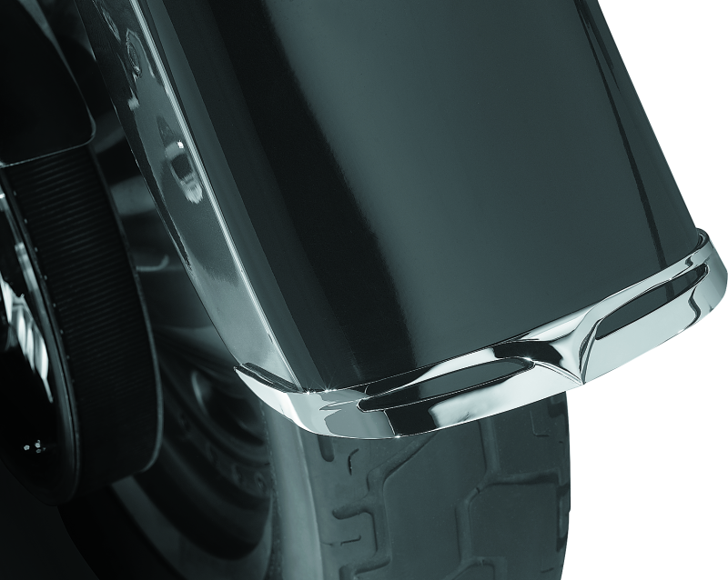 KUR9015-Kuryakyn Fender Tip Rear Fender 90-06 Fat Boy Models Chrome-Exterior Trim-Kuryakyn