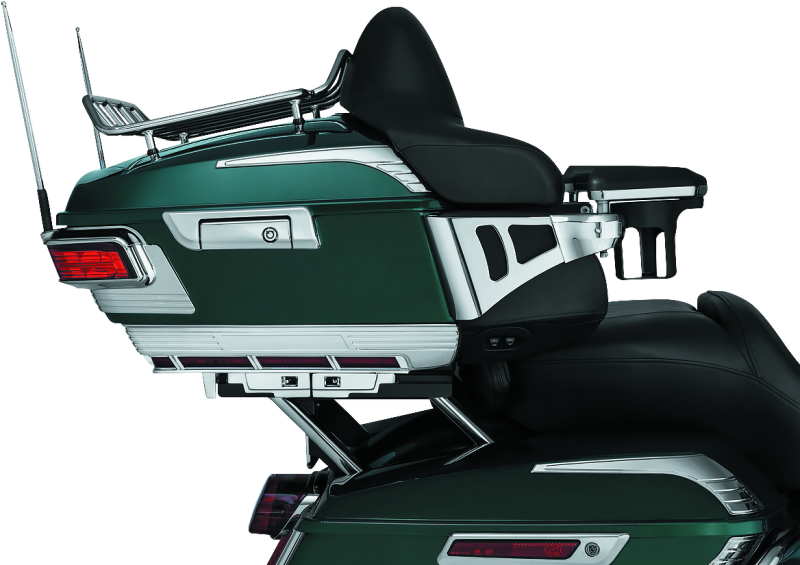 KUR8731-Kuryakyn Quick Adjust Tour-Pak Relocator 14-Up Touring Chrome-Cargo Organization-Kuryakyn
