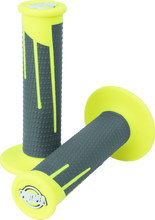Load image into Gallery viewer, PTR021686-ProTaper Full Diamond Clamp-On Grips - Neon Yellow/Dark Gray-Grips-ProTaper