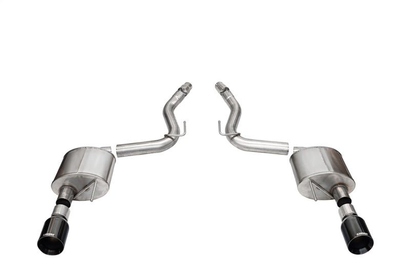 Corsa 2024 Ford Mustang GT Sport Axle-Back Dual Rear Exit with 4.5in Straight Cut Black PVD Tips-Axle Back-CORSA Performance