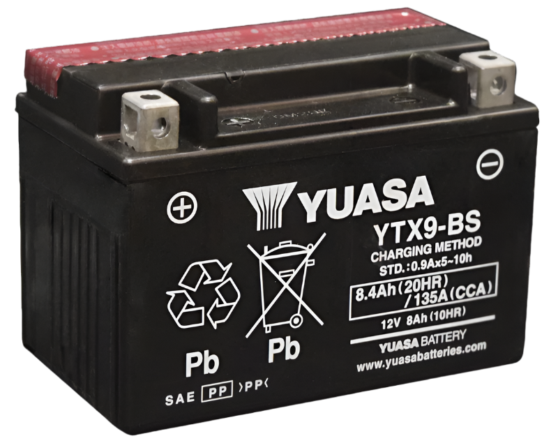 YSAYUAM329BSIND-Yuasa YTX9-BS Maintenance Free AGM 12 Volt Battery (Bottle Supplied)-Batteries-Yuasa Battery
