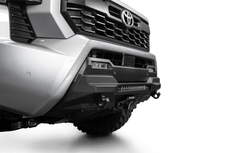 ADDF6703412601NA-Addictive Desert Designs 2024 Toyota Tacoma Stealth Center Mount Winch Front Bumper-Bumpers - Steel-Addictive Desert Designs