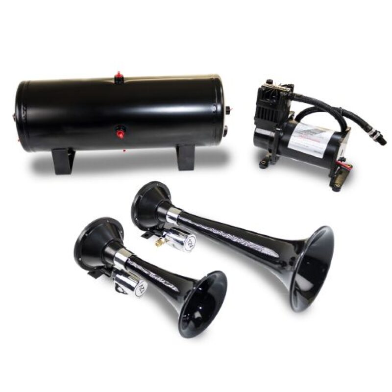 KLEHK5-Kleinn Dual Black Horn Kit w/ 150 PSI Air Compressor / 1.5 gal Air Tank-Horns-Kleinn Air Horns