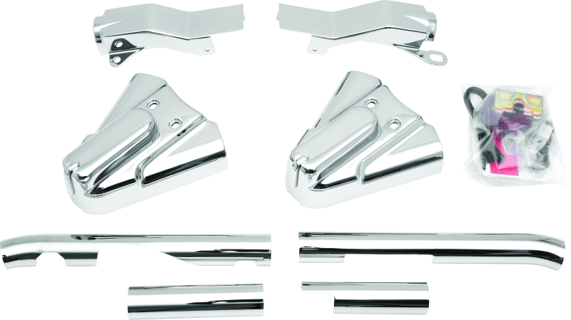 KUR8288-Kuryakyn Swingarm Cover Kit - Unlighted 86-99 Softail Models Chrome-Swingarms-Kuryakyn