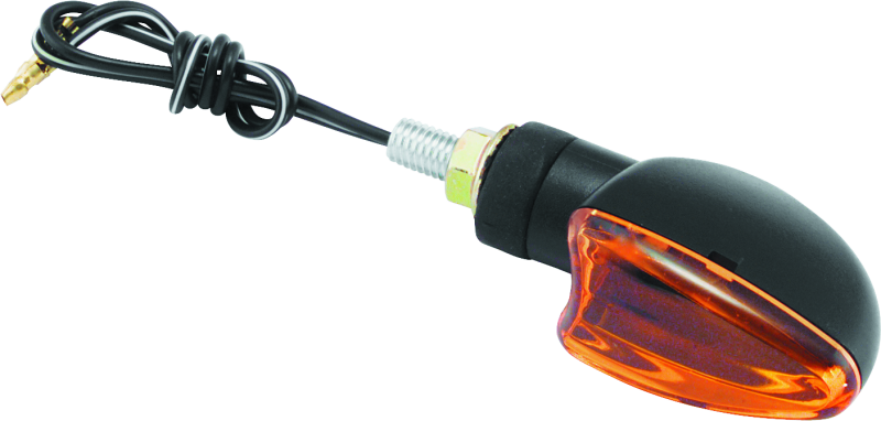 BKM266011-BikeMaster Ministalk Marker Light V-Shape - Black/Amber-Sidemarkers & Indicators-Bike Master