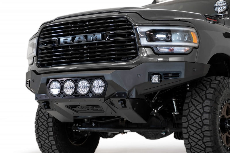 ADDF560014110103-Addictive Desert Designs 19-21 Ram 2500/3500 Bomber Front Bumper (Rigid)-Bumpers - Steel-Addictive Desert Designs