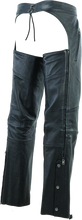 Load image into Gallery viewer, RIV094440-River Road Longhaul Leather Chaps Black - Large-Pants-River Road