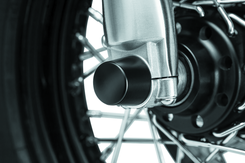 KUR1229-Kuryakyn Front Axle Nut Caps Satin Black-Hardware - Singles-Kuryakyn