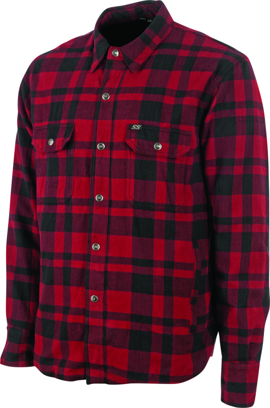 SAS892268-Speed and Strength Black 9 2.0 Moto Shirt Red - Large-Shirts-Speed and Strength