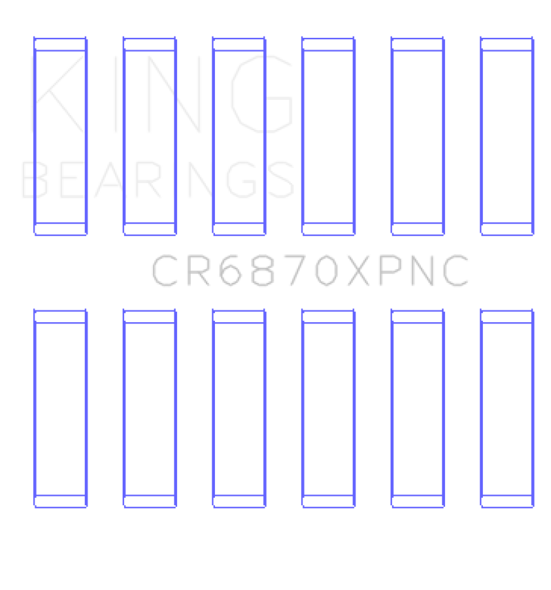 KINGCR6870XPNC0.25-King Nissan VR38DETT (Size 0.25) pMaxKote Performance Con Rod Bearing Set-Bearings-King Engine Bearings