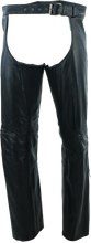 Load image into Gallery viewer, RIV094420-River Road Plains Leather Chaps Black - Large-Pants-River Road