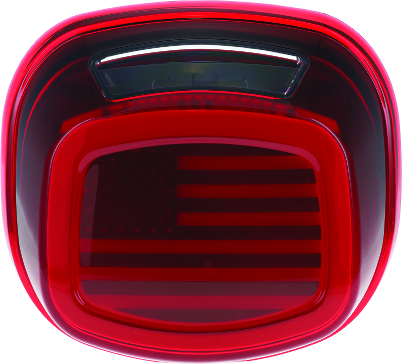 KUR2924-Kuryakyn Freedom Taillight Red Lens With License Light-Tail Lights-Kuryakyn