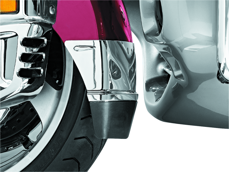 KUR7352-Kuryakyn Front Fender Extension With Mud Flap 01-17 Honda GL1800 Chrome-Exterior Trim-Kuryakyn