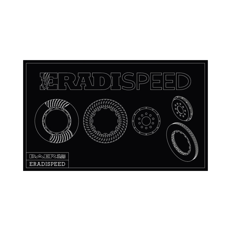 Detail view of the Baer Brakes EradiSpeed+ Rear Brake Rotors for 2015-2023 Ford Mustang GT/EcoBoost w/ Perf. Pac.