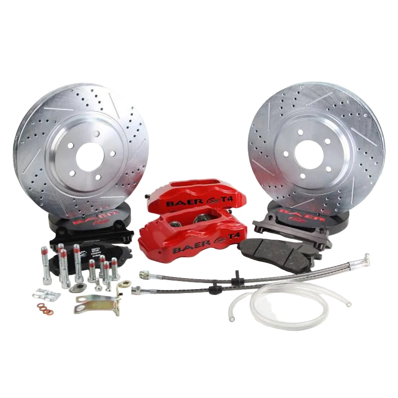 Baer Brakes 13 inch Track4 Front Brake Kit for 1994-2004 Ford Mustang (SN95) - Red