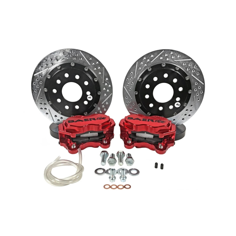 Baer Brakes 11.625 inch SS4+ Deep Stage Front Brake Kit for 2015-2023 Ford Mustang Excl. GT350 - Fire Red