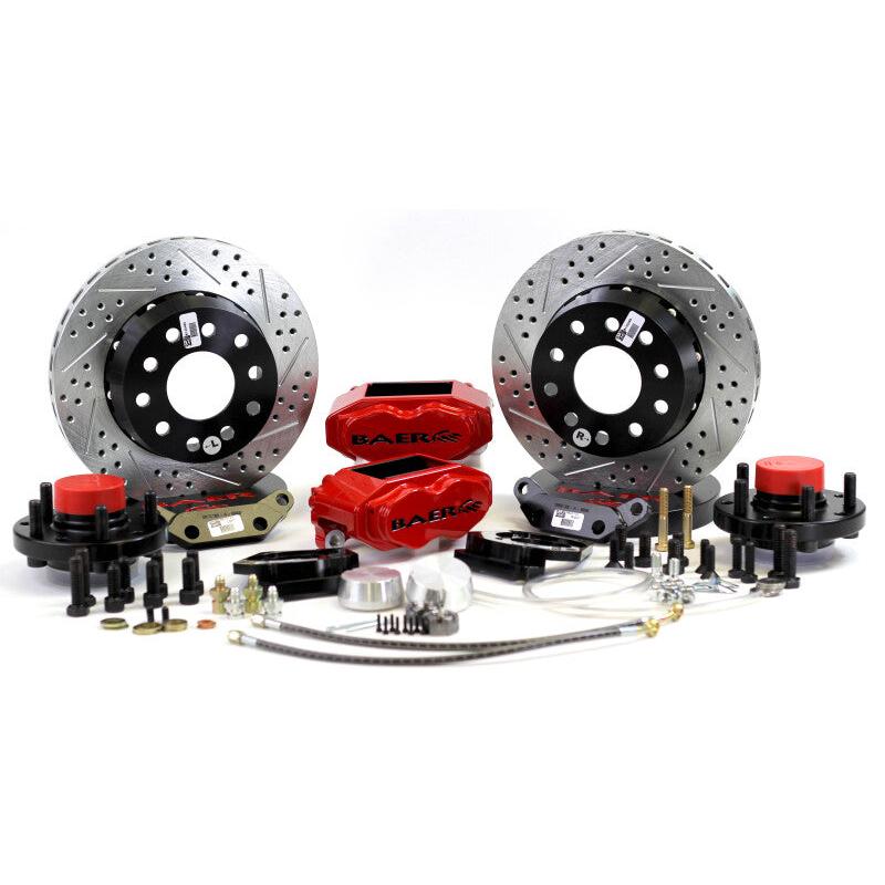 Baer Brakes 11 inch SS4+ Front Brake Kit for 1955-1968 Chevy Full Size Passenger Cars STD Studs - Red