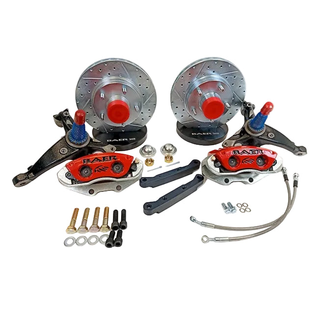 Baer Brakes 11 inch Classic Series Front Brake Kit for 1978-1988 GM Malibu/El Camino/Monte Carlo/Regal - Red