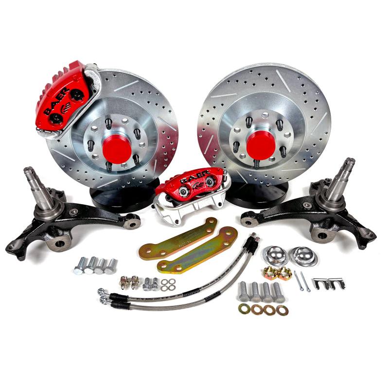 Baer Brakes 13 inch Classic Series Front Brake Kit for 1978-1988 GM Malibu/El Camino/Monte Carlo/Regal - Red