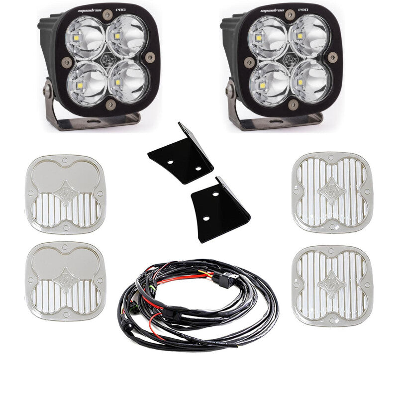 Baja Designs 07-18 Jeep Wrangler JK Squadron Pro Spot A-Pillar Kit LED Light Pods - White Baja Designs BAJ447797