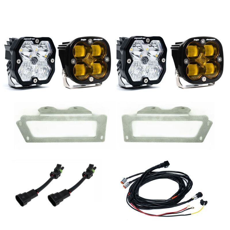 Baja Designs Baja Designs 10-18 Dodge Ram 2500/3500 / 09-12 1500 Squadron SAE 2.0 Fog Kit (SAE Fog) - Baja Amber