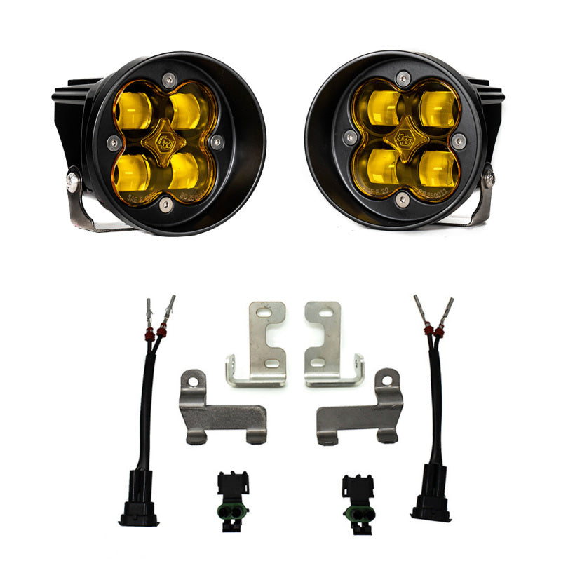 Baja Designs 12-21 Toyota Tacoma/Tundra/4Runner Squadron-R Fog Pocket Light Kit - SAE Amber - Black Ops Auto Works